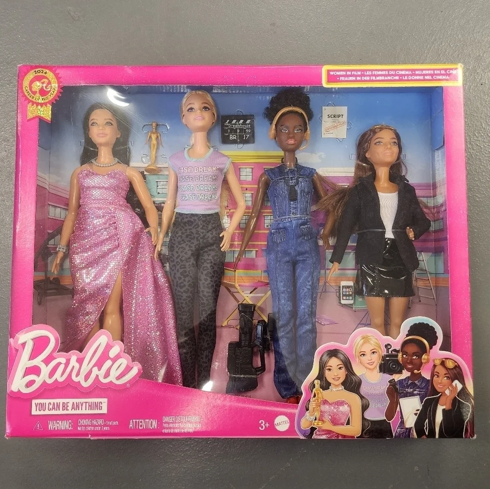 NRFB Mattel, Signature Barbie Career of the Year Women in Film Set 4 Dolls, NIB